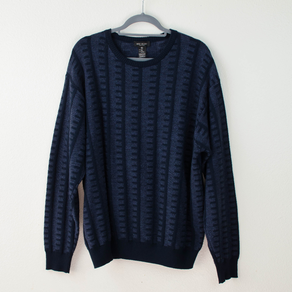 Mino Milano | Made in Italy  Blue Mens Sweater XXL